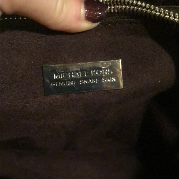 Michael Kors large snakeskin Mercer satchel - Picture 4 of 6